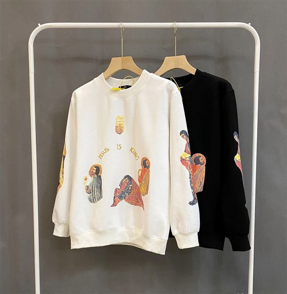 

cameo same limited album ins versatile round neck men's and women's plush sweater, Black