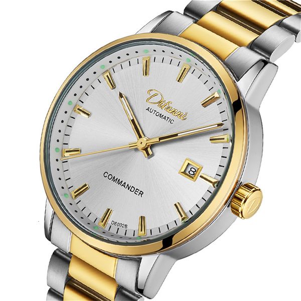 

30atm men fashion business automatic mechanical watches stainless steel men's calendar clock new, Slivery;brown