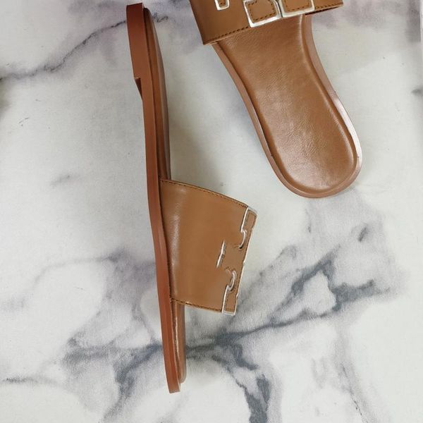 

sandals 2021 summer classic women slippers luxury designer brand ladies fashion flat shoes size 35-43, Black