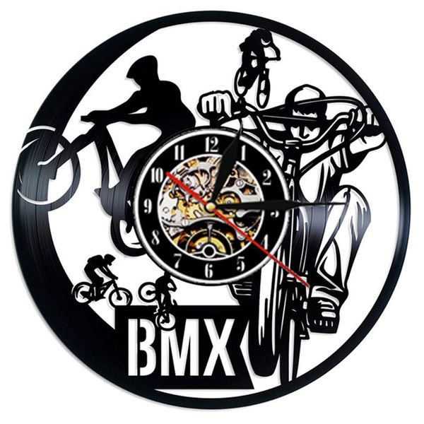 

wall clocks bmx bicycling modern clock extreme cycling record artwork for teen boy room decor bicycle tyle retro watch