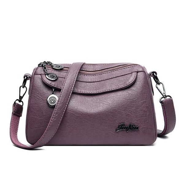 

soft leather women shoulder bag casual women's crossbody bag purse female handbags washed leather messenger bag