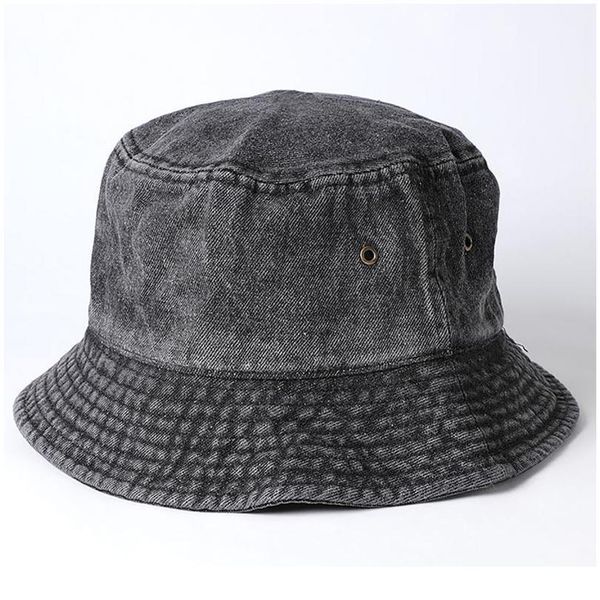 

solid color washed cowboy fisherman's hat women outdoor sun hat four seasons section lovers fashion wild bucket hats c jllqdp, Black;white