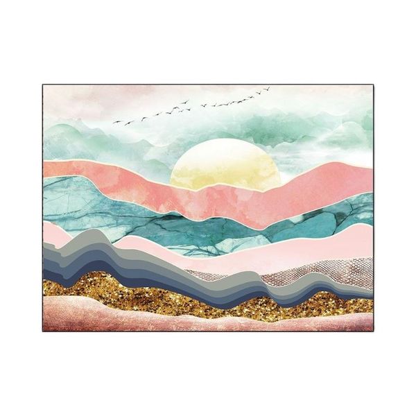 

carpets pink carpet abstract landscape painting geometric pattern living room rugs fashion home decoration girl floor mat non-slip