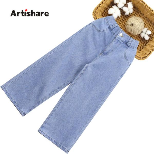 

jeans for girls solid color girl child jeans spring autumn boot cut kids teenage clothes for girls 6 8 10 12 14, Blue