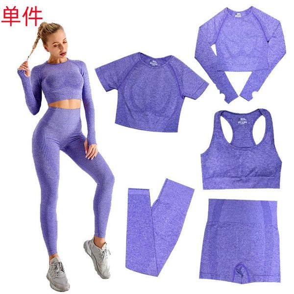 

yoga outfit seamless women set workout sportswear gym clothing fitness high waist leggings sports suits 2/3/5pcs running wear