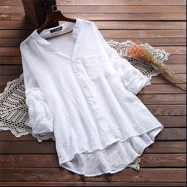 

womens shirt korean white shirts blouse cotton autumn ladies long sleeve blouses office white v neck camisa feminina