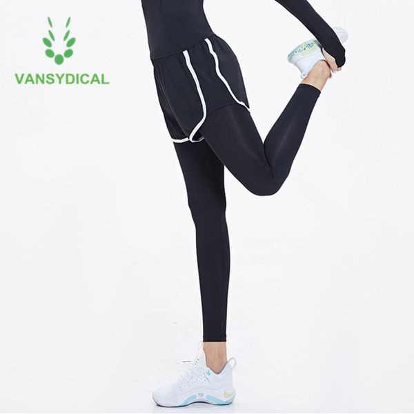 

vansydical 2021 women 2 in 1 yoga pants gym leggings sports fitness running tights high waist workout training jogging leggings, White;red