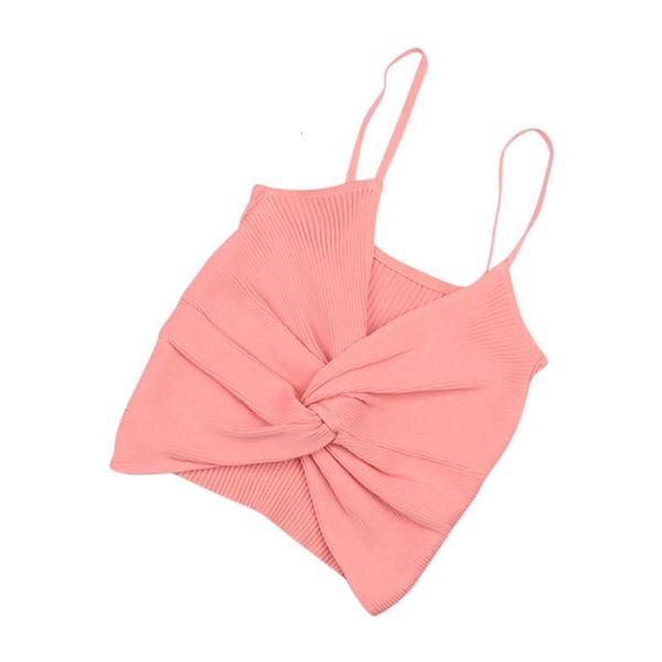 

summer women casual camis sleeveless knitting vest v neck solid short crop female solid sling camis vest, White