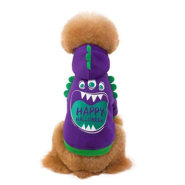 Venda direta da fábrica da fábrica do cão Roupa de animal de estimação dois pés Hoodies Roxo da cor da cor de Halloween pequeno Hoodie