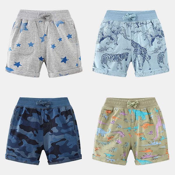 Sommer 2 3 4 6 8 10 Jahre europäisch-amerikanischer Stil Tierdruck Kinderkleidung / Baumwoll-Boardshorts für Kinder Baby Boy 210701