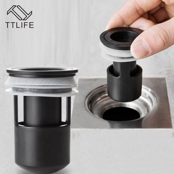 

bath accessory set seaan kitchen toilet floor drains silicone sewer core bathroom deodorant waste drain strainer cover anti-odor backflow fi