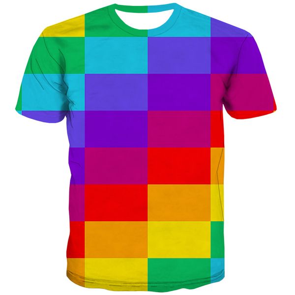 

colorful t shirt men abstract t-shirts 3d psychedelic tshirts casual leisure anime clothes hilarious print kg-151, White;black