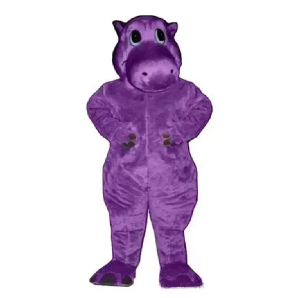 

purple hippo mascot costume cartoon animal anime theme character christmas carnival party fancy costumes outfit, Red;yellow