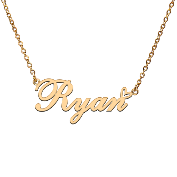 

charms god with love heart personalized character necklace name ryan for friend jewelry gift, Bronze;silver