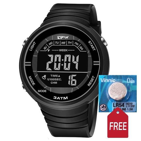 

shock resistant digital watches 3atm waterproof negative display alarm clock swimming tough structure