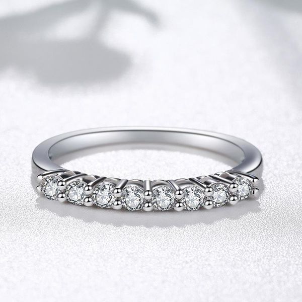

wedding rings engagement ring silver plated natural white zircon bridal jewelry eternity crystal band women anniversary, Slivery;golden