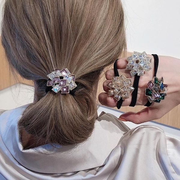 

hair clips & barrettes maze~heavy industry exquisite rope female simple temperament elegant net red tie rubber band ins jewelry, Golden;silver