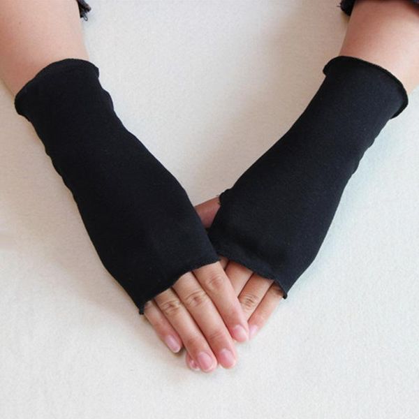 

five fingers gloves fashion women hand warmer winter stretch fingerless glove female sunscreen half finger short solid color mitten, Blue;gray