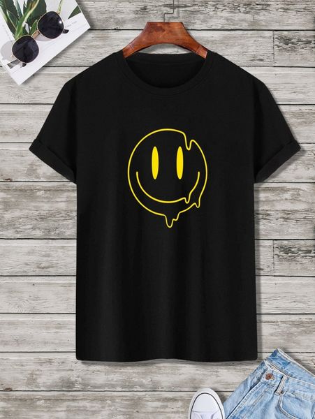 

men cartoon graphic crew neck tee m3rg#, White;black