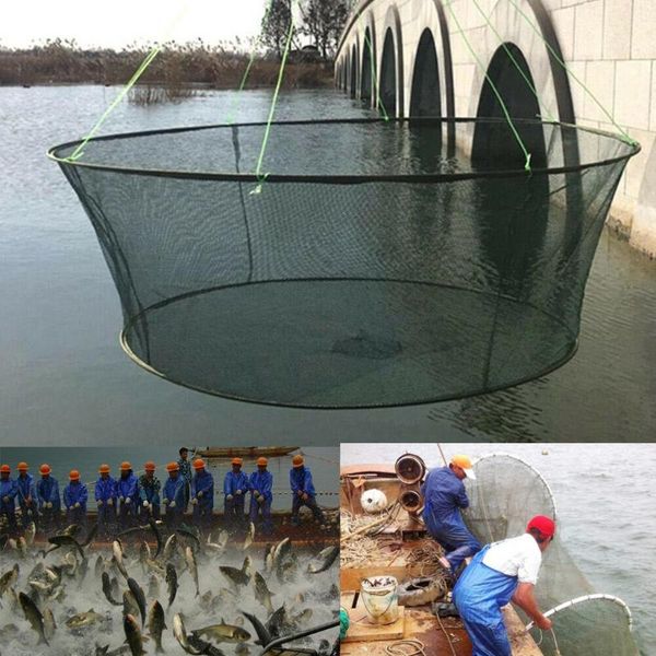 

fishing net foldable drop large nylon durable landing net prawn bait crab shrimp fish trap cast fishing network#bl2