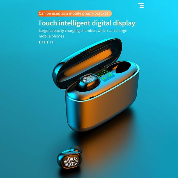 

tws 5.0 earbuds wireless stereo sports headphones with microphone earpiece sport earbuds headset