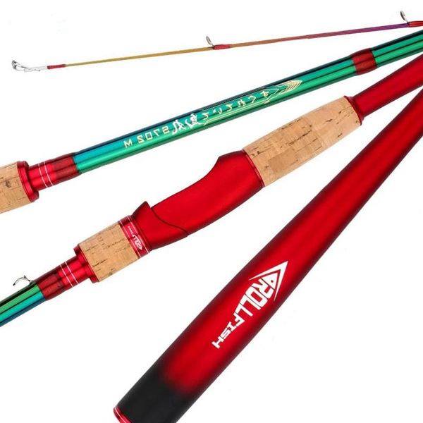 

spinning casting fishing rod cane carbon fiber handle 7' 8' length 7-30g 10-20 lb medium power lure fast action fishing rod