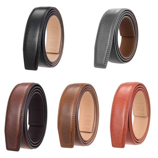 

belts black orange brown men trouser suit belt split leather automatic casual waistband not include buckle luxury designer, Black;brown