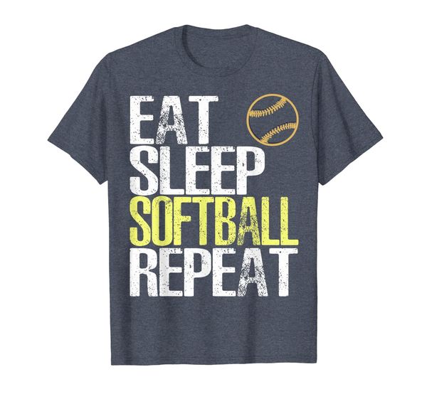 

eat sleep softball repeat t-shirt great sports gift shirt, White;black