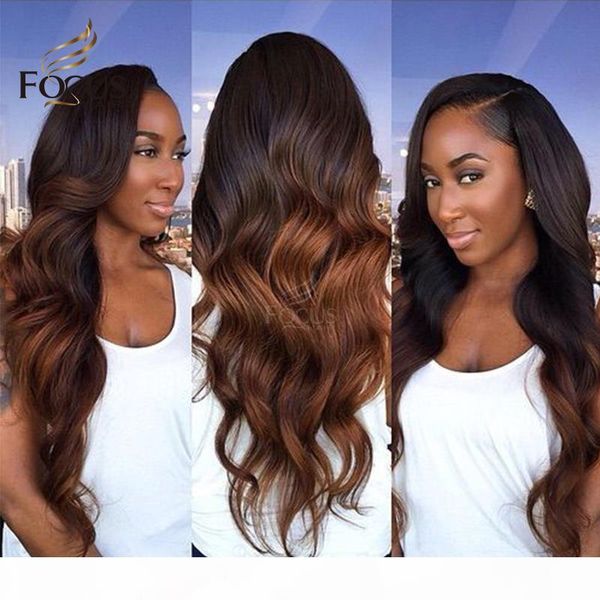 

150 density ombre medium auburn wig 1b 30 full lace wig for black women brazilian natural wave lace front wig with baby hair, Black;brown