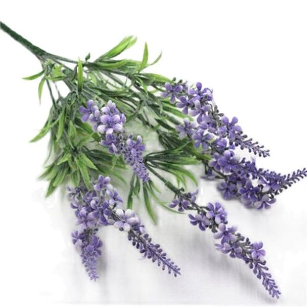 

decorative flowers & wreaths one plastic lavender flower bunch artificial plant greenery for outdoor wedding home party floral decoration
