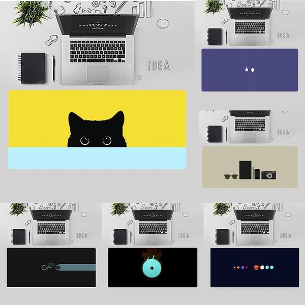 

mouse pads & wrist rests simplicity art locking edge pad game desk table office work gamer large mats non-slip lapcushion