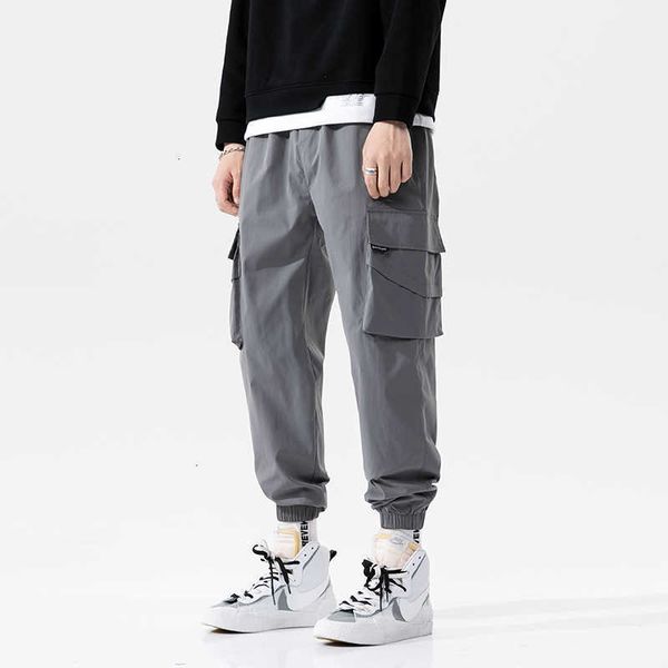 

men's pants streetwear hip hop cargo joggers multi-pocket black trousers harajuku sportswear casual sweatpants male v742 nc8g