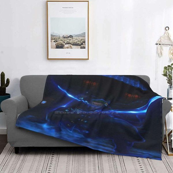

blankets zoro roronoa night blue comfortable bed sofa soft blanket pirate boat st hat saber