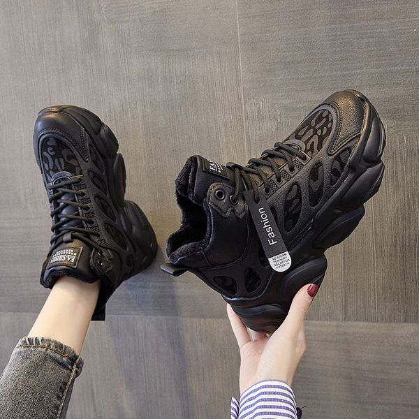 

2021 spring new ladies casual shoes all-match increase warm shoes fashion non-slip high-shoes outdoor shock absorption 35-40