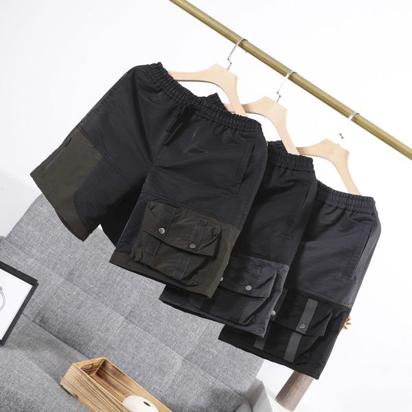 

seller pd summer hip hop men pockets shorts joggers male trousers solid casual short black army green gray m-3xl 93005, White;black