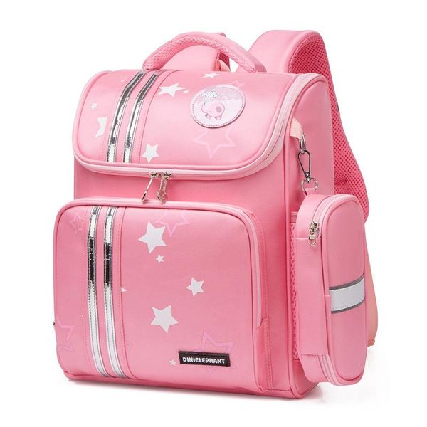 

school bags 2021 children bag for girls orthopedic backpack kids cartoon print nylon waterproof book primary grade 1-4