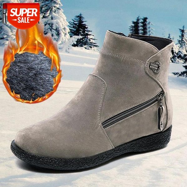 

roxdia women snow ankle boots winter woman shoes slip on for ladies warm fur shoe new fashion plus size 35-43 brand rxm650 #kx7y, Black