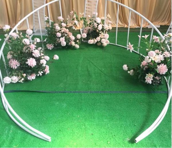 

party decoration wedding props, wrought iron curved fence, stage decoration, road