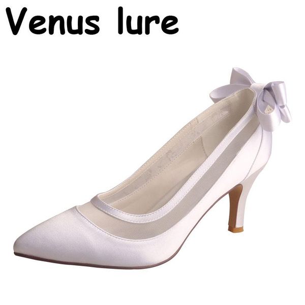 

dress shoes pure white bride women heels comfortable mid heel ladies pumps 7.5cm, Black