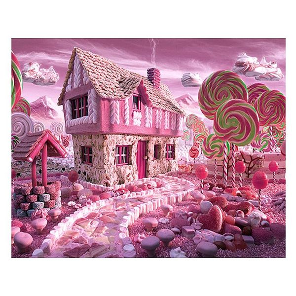 

diamond painting lzaiqizg full embroidery cartoon house 5d cross stitch 3d mosaic needle craft christmas gift