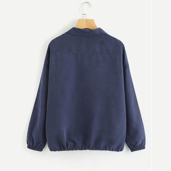 

women's jackets 2021 women long sleeve turndown collar coat drawstring closure overcoat zipper jacket, Black;brown