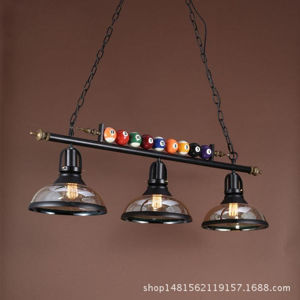 

pendant lamps light hanging lighting billiards iron glass modern dining room coffee shop bedroom restaurant metal pipe erected e27 ac