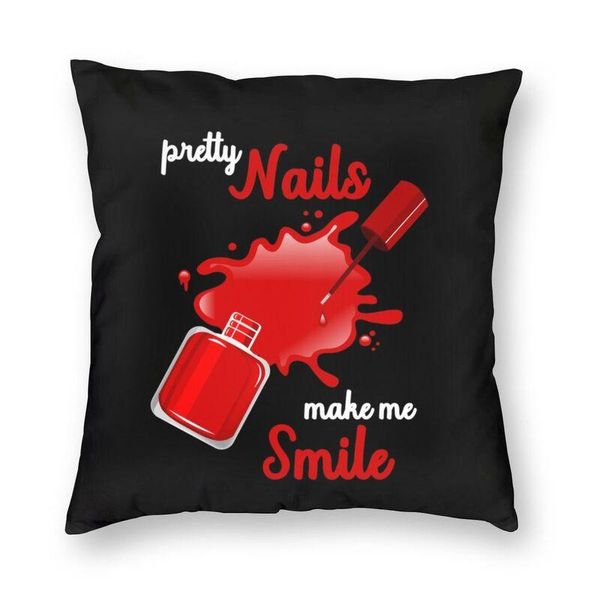 

cushion/decorative pillow custom pretty nails make me smile cover home decor 3d two side printed nail polish cushion for car