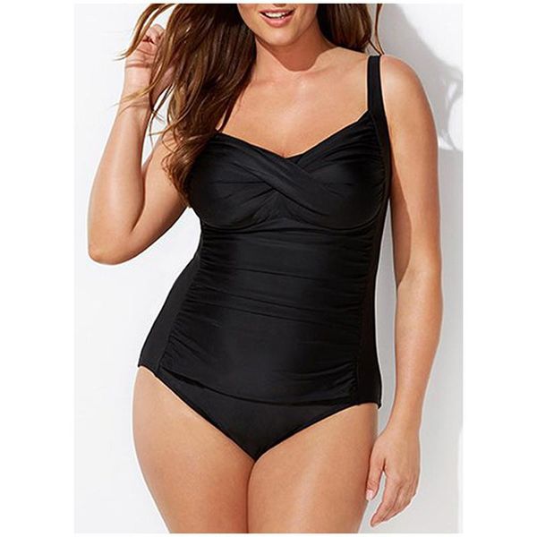 

one-piece suits plus size swimwear one piece swimsuit women bandage black bathing suit backless monokini strings large 6xl swimming