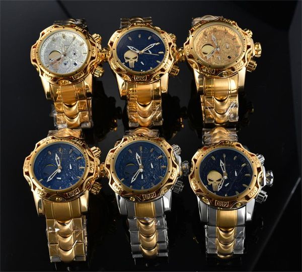 

wristwatches undefeated skull decoration super quality 100% work men watch invincible wristwatch quartz watches reloj relogio de hombre, Slivery;brown