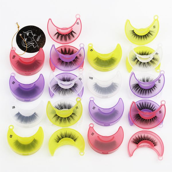 10styles 3d Nerz Wimpern Gefälschte Wimpern weich natürliche dicke 3D Nerz Wimpern mit Moonpaket Case Creative Moon Lash Box