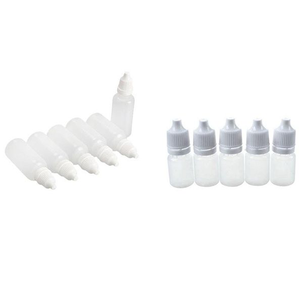 

storage bottles & jars 55pcs empty plastic squeezable dropper 10ml 5ml