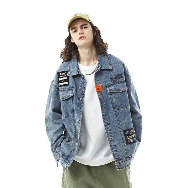 

men's jackets arrival western style street wear fashion denim spring/autumn casual cargo outerwear, Black;brown