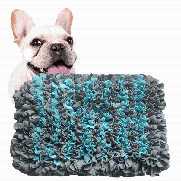 

kennels & pens pet dog interactive toy square shape sniffing pad washable training blanket feeding mats toys supplies slow bowl