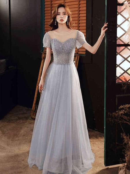 

prom luxury boutique occasion dresses xianqi evening heavy industry long temperament banquet host chorus autumn, Black